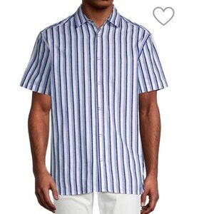 Karl Lagerfeld Paris Striped Short Sleeve Shirt.